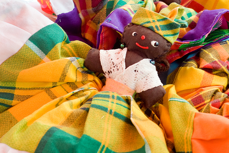 Colorful madras cloth, the national dress of St. Lucia